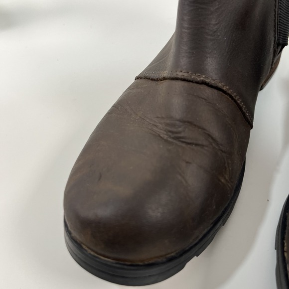 Sorel Women's Size 7 Emelie Waterproof Chelsea Booties Boots Gray Brown Black - Picture 5 of 13